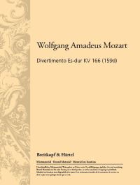 Book Cover for Divertimento in Eb Major K. 166 (159D) by Wolfgang Amadeus Mozart