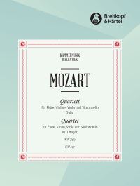 Book Cover for Quartet in D Major K. 285 by Wolfgang Amadeus Mozart