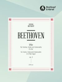 Book Cover for String Trio in E Flat Major Op. 3 by Ludwig van Beethoven