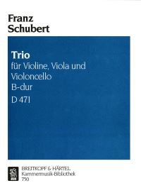 Book Cover for String Trio in B Flat Major D 471 by Franz Schubert