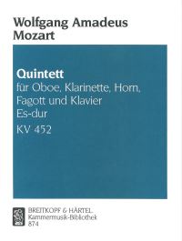 Book Cover for Piano Quintet in Eb Major K. 452 by Wolfgang Amadeus Mozart