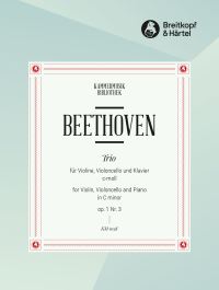 Book Cover for Piano Trio in C Minor Op. 1/3 by Ludwig van Beethoven