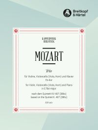Book Cover for Trio Based on the Quintet in E Flat Major K. 407 (386C) by Wolfgang Amadeus Mozart