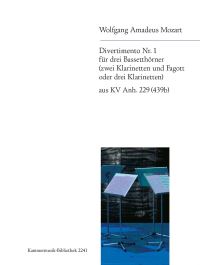 Book Cover for Divertimento No. 1 in Bb Major K. App. 229 by Wolfgang Amadeus Mozart
