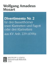 Book Cover for Divertimento No. 2 in Bb Major K. App. 229 by Wolfgang Amadeus Mozart