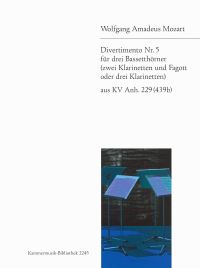 Book Cover for Divertimento No. 5 K. App. 229 (439B) by Wolfgang Amadeus Mozart
