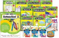 Book Cover for 180 Days® Homeschool Kindergarten Set: (Ten 180 Days® Activity Books, Three Flash Card Decks, and One In a Jar Activity Cards, and a Parent Guide) by Multiple Authors