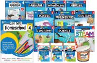 Book Cover for 180 Days® Homeschool Grade 4 Set: (Ten 180 Days® Activity Books, Three Flash Card Decks, and One In a Jar Activity Cards, and a Parent Guide) by Multiple Authors