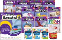 Book Cover for 180 Days¬ Homeschool Grade 5 Set: (Ten 180 Days¬ Activity Books, Three Flash Card Decks, and One In a Jar Activity Cards, and a Parent Guide) by Multiple Authors