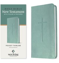 Book Cover for NLT Pocket Thinline New Testament With Psalms and Proverbs (LeatherLike, Teal Cross) by New Living Translation, Tyndale