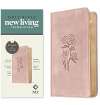 Book Cover for NLT Pocket Thinline Bible, Filament Enabled (LeatherLike, Blush Pink Flowers, Red Letter) by New Living Translation, Tyndale