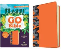 Book Cover for NLT GO Bible for Kids (With Glow-in-the-Dark Features) (LeatherLike, Orange Camo) by New Living Translation, Tyndale