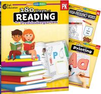 Book Cover for 180 Days¬: Reading, High-Frequency Words, & Printing Grade PK: 3-Book Set by Multiple Authors, Darcy Mellinger, Shell Education, Shell Education, Shell Education, Shell Education, Shell Education