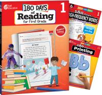 Book Cover for 180 Days¬: Reading, High-Frequency Words, & Printing Grade 1: 3-Book Set by Shell Education, Multiple Authors, Shell Education, Shell Education, Shell Education