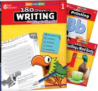 Book Cover for 180 Days¬: Writing, Spelling, & Printing Grade 1: 3-Book Set by Multiple Authors, Shireen Pesez Rhoades, Jodene Lynn Smith, Shell Education, Shell Education, Shell Education, Shell Education, Jodene Smith, Jodene Smith