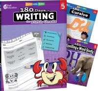 Book Cover for 180 Days¬: Writing, Spelling, & Cursive Grade 5: 3-Book Set by Multiple Authors, Shireen Pesez Rhoades, Torrey Maloof, Shell Education, Shell Education, Shell Education, Shell Education