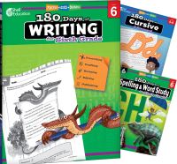 Book Cover for 180 Days¬: Writing, Spelling, & Cursive Grade 6: 3-Book Set by Multiple Authors, Shireen Pesez Rhoades, Wendy Conklin, Shell Education, Shell Education, Shell Education, Shell Education