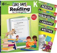 Book Cover for 180 Days®: Reading, Math, Language, Writing, & Problem Solving for Kindergarten: 5-Book Set by Multiple Authors, Chandra C Prough, Elise Wallace, Christine Dugan, Chandra Prough, Chandra Prough, Chandra Prough, Chandra Prough, Chandra Prough