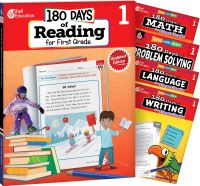 Book Cover for 180 Days®: Reading, Math, Language, Writing, & Problem Solving for Grade 1: 5-Book Set by Multiple Authors, Stephanie Kraus, Kristin Kemp, Christine Dugan