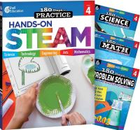 Book Cover for 180 Days¬: STEAM, Science, Math, & Problem Solving Grade 4: 4-Book Set by Cheryl Lane, Lauren Homayoun, Jodene Lynn Smith, Charles Aracich, Jodene Smith, Jodene Smith, Chuck Aracich, Jodene Smith