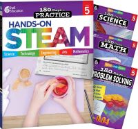 Book Cover for 180 Days¬: STEAM, Science, Math, & Problem Solving Grade 5: 4-Book Set by Kristin Kemp, Lauren Homayoun, Jodene Lynn Smith, Stacy Monsman, Jodene Smith, Jodene Smith, Jodene Smith