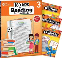 Book Cover for 180 Days¬: Reading 2nd Ed, Writing, Spelling, & Language Grade 3: 4-Book Set by Alyxx Melendez, Kristi Sturgeon, Shireen Pesez Rhoades, Christine Dugan