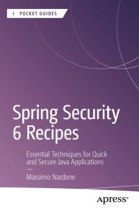 Book Cover for Spring Security 6 Recipes by Massimo Nardone