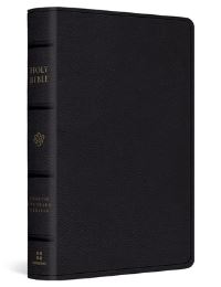 Book Cover for ESV Large Print Bible (Top Grain Leather, Black) by Esv Bibles