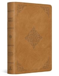 Book Cover for ESV Large Print Bible (Trutone, Nubuck Caramel, Fleur-De-Lis Design) by Esv Bibles