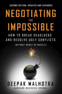 Book Cover for Negotiating the Impossible by Deepak Malhotra