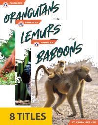 Book Cover for Primates (Set of 8). Hardcover by Trudy Becker
