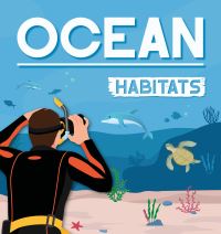 Book Cover for Ocean Habitats. Hardcover by Alex Hall