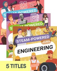 Book Cover for STEAM-Powered Jobs (Set of 5). Hardcover by Alex Hall