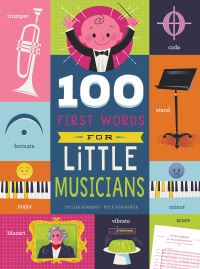 Book Cover for 100 First Words for Little Musicians by Taylor Robbins