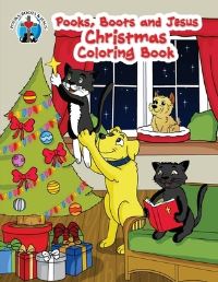 Book Cover for Pooks, Boots and Jesus Christmas Coloring Book by Julie K Wood