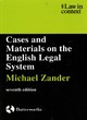 Image for Cases and Materials on the English Legal System