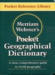 Image for Merriam-Webster&#39;s pocket geographical dictionary