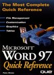 Image for Microsoft Word 97 quick reference