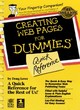 Image for Creating Web Pages for Dummies Quick Reference