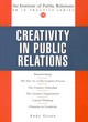 Image for CREATIVITY IN PUBLIC RELATIONS