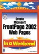 Image for Create FrontPage XP Web Pages in a Weekend