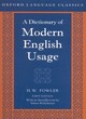 Image for Fowler&#39;s Modern English Usage
