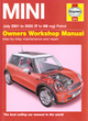 Image for Owners workshop manual for the Mini  : models covered: One, Cooper and Cooper S hatchback, including option packs, 1.6 litre (1598cc) petrol, inc. supercharged