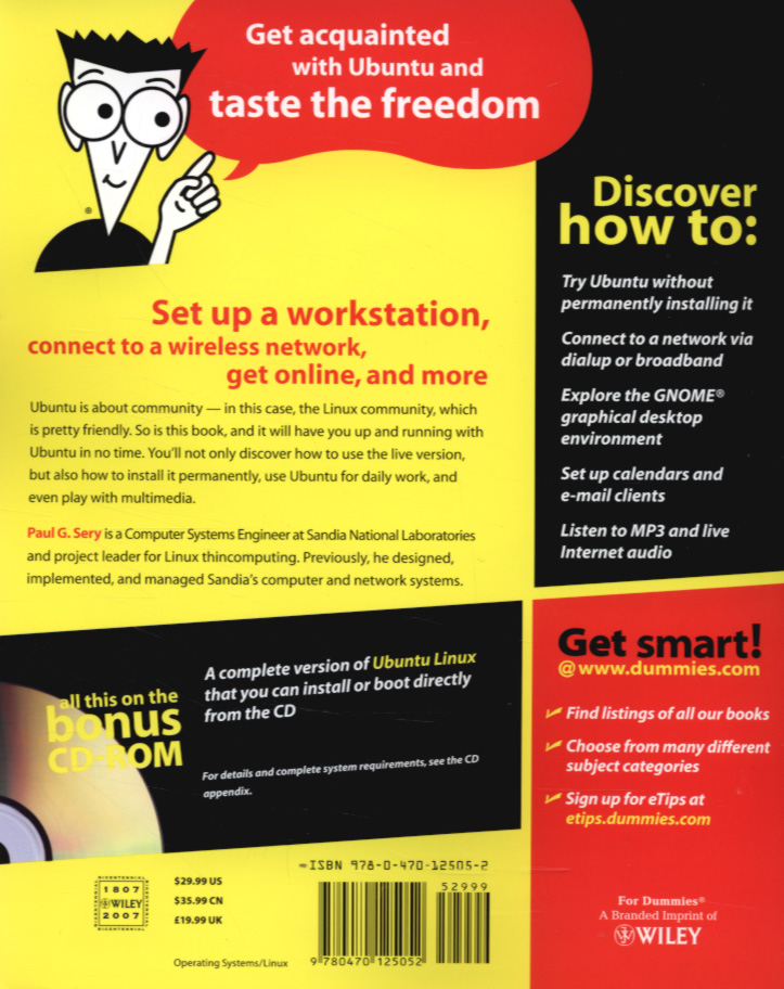 Ubuntu Linux for Dummies by Sery, Paul G. (9780470125052) | Browns Books