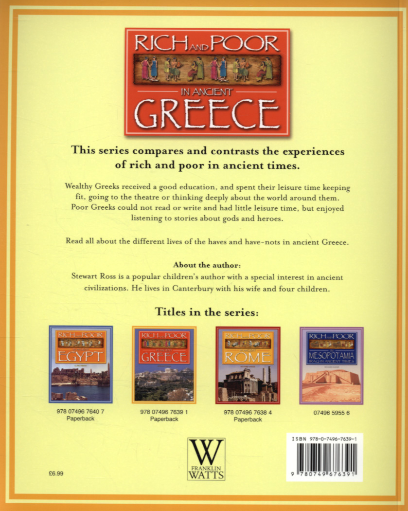 Rich & poor in ancient Greece by Malam, John (9780749676391) BrownsBfS