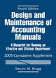 Image for Design and maintenance of accounting manuals  : a blueprint for running an effective and efficient department: 2005 supplement : 2005 Cumulative Supplement