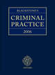 Image for Blackstone&#39;s Criminal Practice 2006 2006