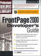 Image for FrontPage 2000 Developer&#39;s Guide