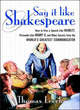 Image for Say It Like Shakespeare
