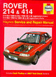 Image for Rover 214 and 414 (89-96) Service and Repair Manual